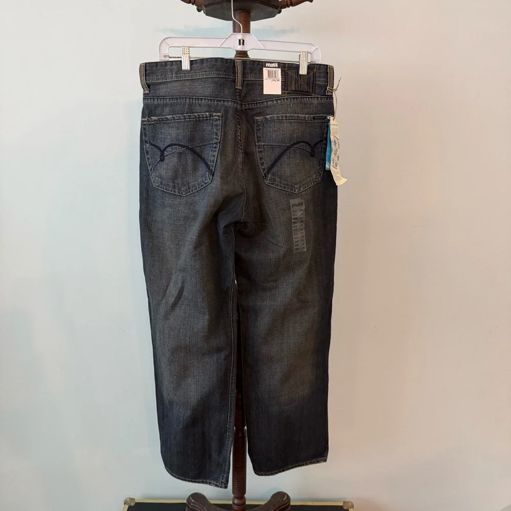 ✨ Mavi “Max” Straight Leg Jeans 32x30 Dark Wash | 100% Cotton | Made in Turkey - Picture 7 of 15